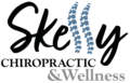 Skelly Chiropractic & Wellness Logo featuring spine illustration.